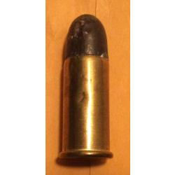10.6 mm Espagnol pour revolver Mle 1884 - RARE - balle plomb arrondie - grosse amorce laiton plate