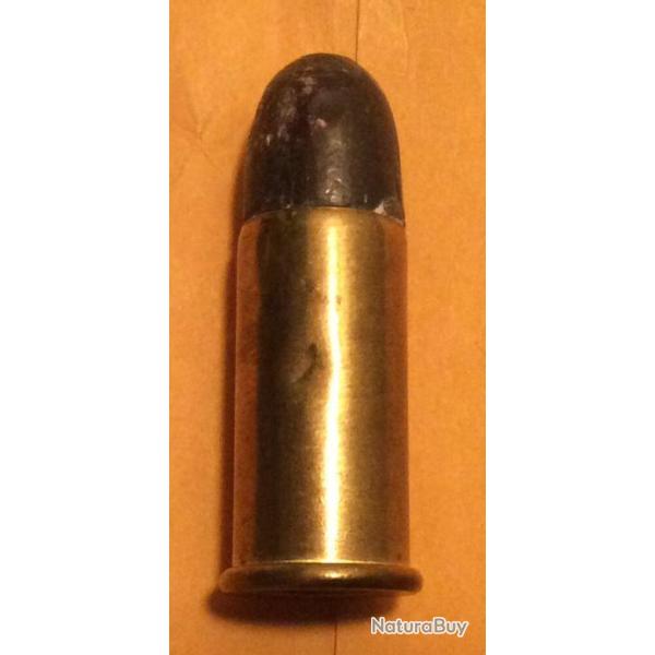 10.6 mm Espagnol pour revolver Mle 1884 - RARE - balle plomb arrondie - grosse amorce laiton plate