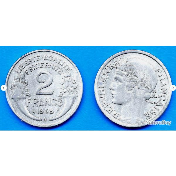 France 2 Francs 1949 B Neuve Piece Morlon Piece Frcs Frs Frc