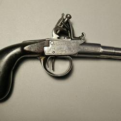 Pistolet de poche &agrave; silex &agrave; double canons style Farmer London
