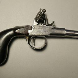 Pistolet de poche &agrave; silex &agrave; double canons style Farmer London