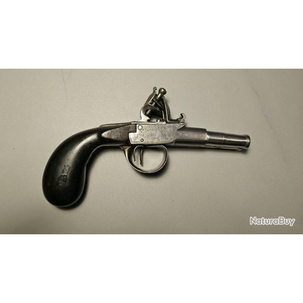 Pistolet de poche � silex � double canons style Farmer London