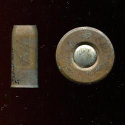 .45 S&W Schofield US &agrave; blanc - Production Frankford Arsenal - &eacute;tui cuivre - amorce &eacute;tam&eacute;e