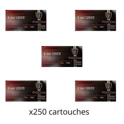 Munitions FIOCCHI cal.9mm para fmj 124gr par 250