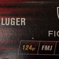 Munitions FIOCCHI cal.9mm para fmj 124gr par 50