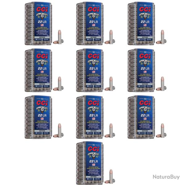 Munitions CCI uppercut cal.22lr 32gr plated hp par 500