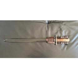 Ba&iuml;onnette suisse de pionnier mod&egrave;le 1914, fourreau m&eacute;tal