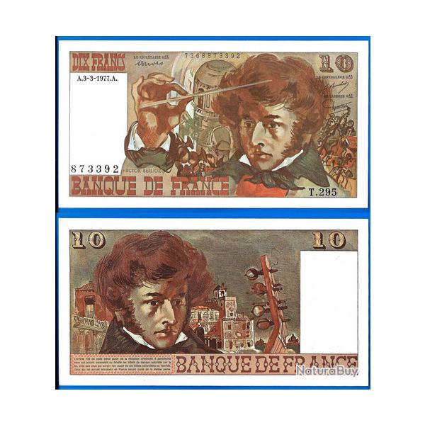 France 10 Francs 1977 Hector Berlioz Billet Franc Frc Frcs Frs