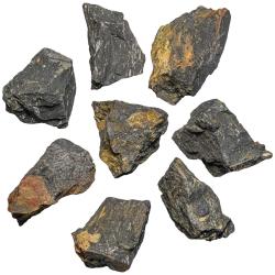 Pierres brutes jaspe noir - 4 &agrave; 8 cm - Lot de 5