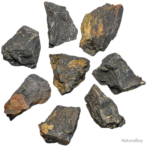 Pierres brutes jaspe noir - 4 � 8 cm - Lot de 5