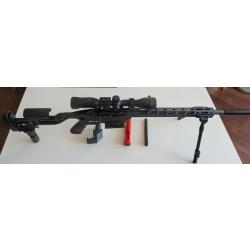 Ruger pr&eacute;cision 22lr +bipieds+monopod+silencieux+lunette+....