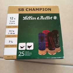 4 bo&icirc;tes, cartouche SB champion 12/70