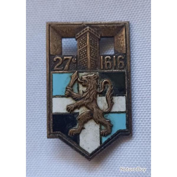 Insigne 27�me R�giment d'Infanterie p�riode Indochine olivier METRA