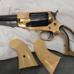 Plaquettes de crosse pour Pietta Remington 1858 en r&eacute;sine &eacute;poxy couleur OS (beige ocre)