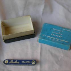 WW2 US BO&Iuml;TE DE 3 GOMMES CRAYON/PORTE MINE AM&Eacute;RICAINE " SHEAFFER'S " NEUVE Et SA BO&Iuml;TE D'EMBALLAGE