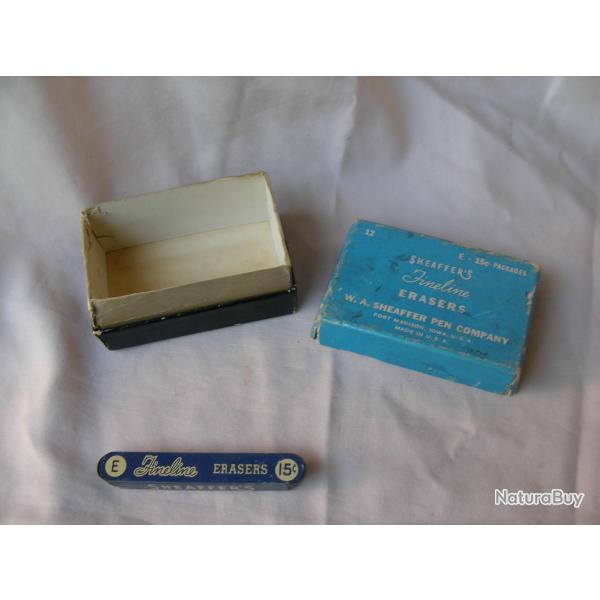 WW2 US BO�TE DE 3 GOMMES CRAYON/PORTE MINE AM�RICAINE " SHEAFFER'S " NEUVE Et SA BO�TE D'EMBALLAGE
