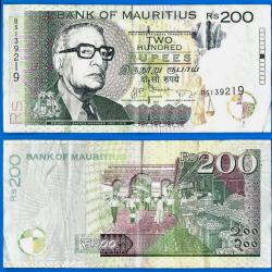 Maurice 200 Roupies 2013 Prefixe BS Billet Ile Mauritius Island Rupees