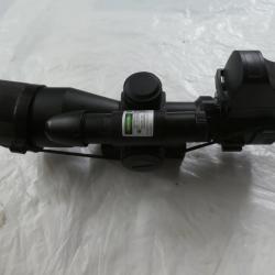 ensemble  lunette , point rouge et laser pour 22lr ou airsoft