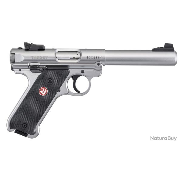 Pistolet RUGER cal.22lr mark IV inox target 5.1/2" 10 coups