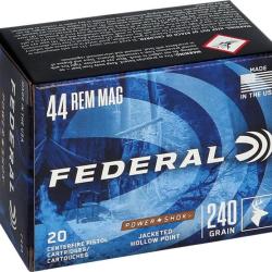 Munitions FEDERAL cal.44 rem mag power shok 15.6g 240gr par 60
