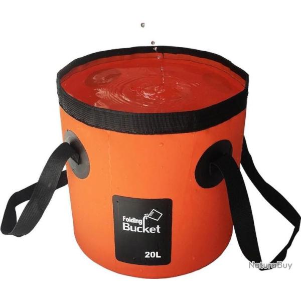 Seau de P�che 20L Pliable Multifonctionnel Imperm�able R�servoir Eau �tanche Jardinage P�che Camping
