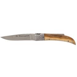 Couteau R&eacute;gional Le Camarguais N&deg;10 Trident soud&eacute; Manche Pistachier Lame 90mm