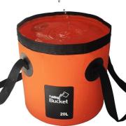 Seau De Pêche Pliable EVA Noir – 50 Cm, Imperméable, Avec Couvercle Filet Et Bretelles Réglables
