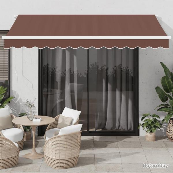 Auvent manuel r�tractable marron 350x250 cm