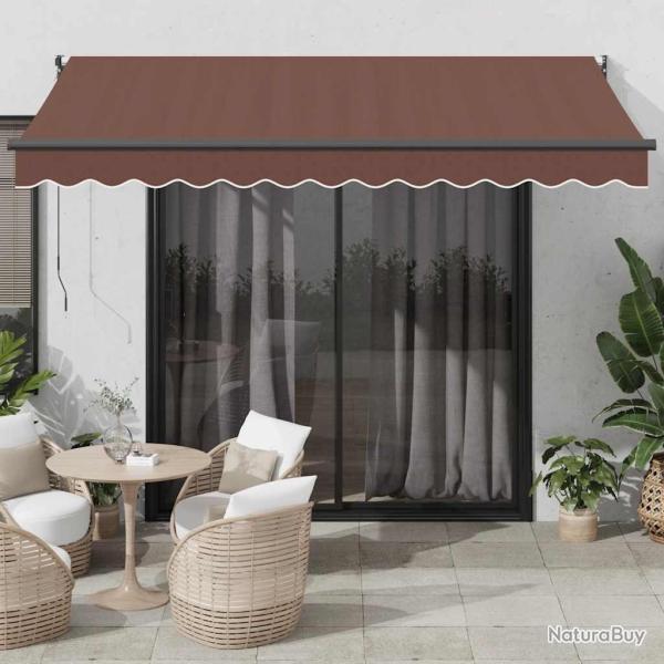 Auvent r�tractable automatique marron 350x250 cm