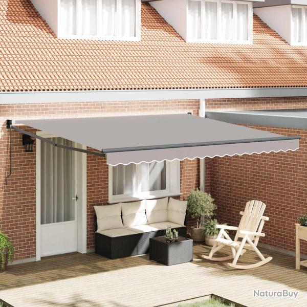 Auvent R�tractable Gris clair 400 � 300 cm