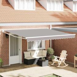 Auvent R&eacute;tractable Gris clair 400 &times; 300 cm