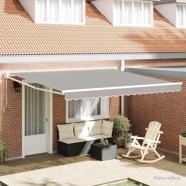 Auvent R�tractable Gris clair 400 � 300 cm