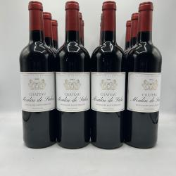 Vente flash ! 12 Bouteilles de vin rouge - Ch&acirc;teau Moulin de Sales Montagne Saint-Emilion - 2023