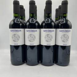 Vente flash ! 12 Bouteilles de vin rouge - Maison des Grandes Arches Saint-Emilion - 2022