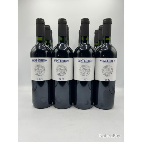 Vente flash ! 12 Bouteilles de vin rouge - Maison des Grandes Arches Saint-Emilion - 2022