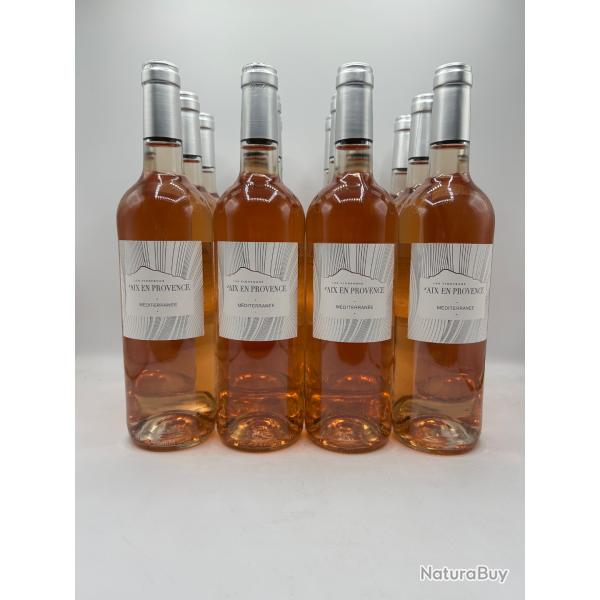 Vente flash ! 12 Bouteilles de vin ros� - Les Vignerons d'Aix en Provence IGP M�diterran�e - 2025