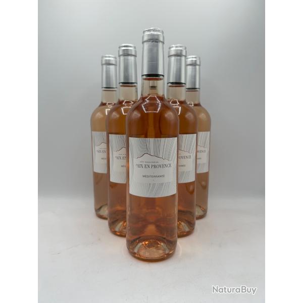 Vente flash ! 6 Bouteilles de vin ros� - Les Vignerons d'Aix en Provence IGP M�diterran�e - 2025