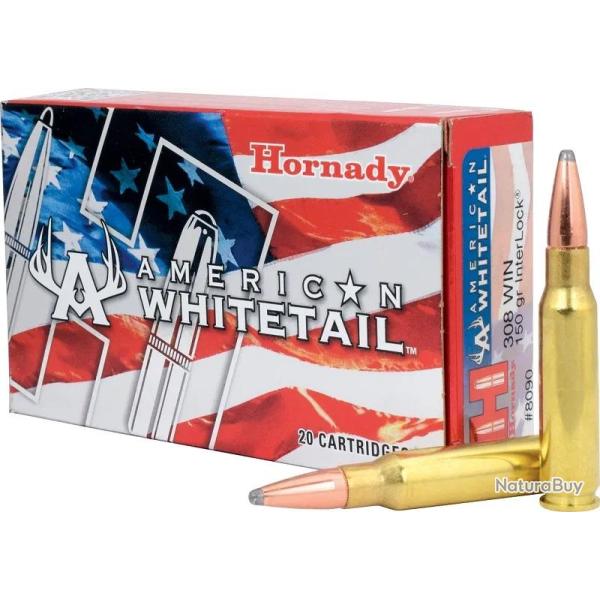 Balles Hornady American Whitetail 308 Win 150 gr