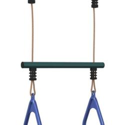 Barre trap&egrave;ze anneaux gymnastique enfants acier ext&eacute;rieur antid&eacute;rapant