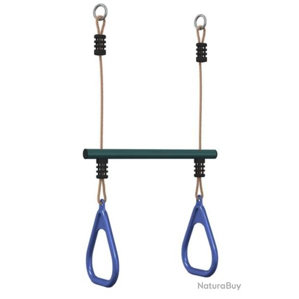 Barre trap�ze anneaux gymnastique enfants acier ext�rieur antid�rapant