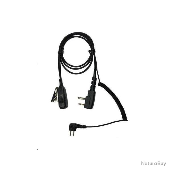 C�ble micro pour Casque antibruit 3M Peltor sporttac - j22 - prise coud�e - midland