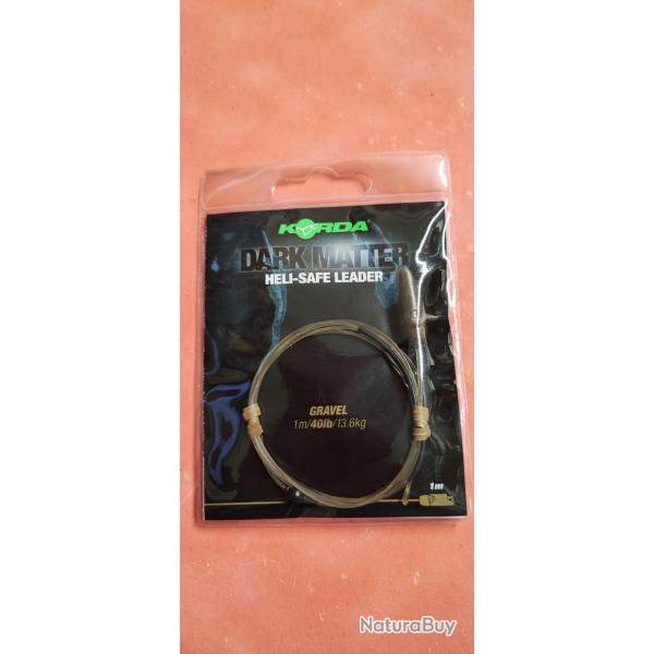 DARK MATTER HELI-SAFE LEADER GRAVEL 1M / 40LB - 13.6KG - KORDA