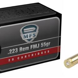Munitions MFS calibre 223 Rem FMJ 55gr - 3.6g x50
