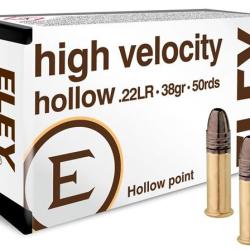 MUNITIONS ELEY CALIBRE 22LR HIGH VELOCITY HOLLOW POINT 38gr - 2.5g x50