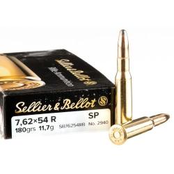 Cartouches Sellier & Bellot calibre 7.62X54R SP 180grs 11.7g x20