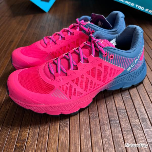 Chaussures Scarpa Spin Ultra Women fluo rose fluo/blue steel