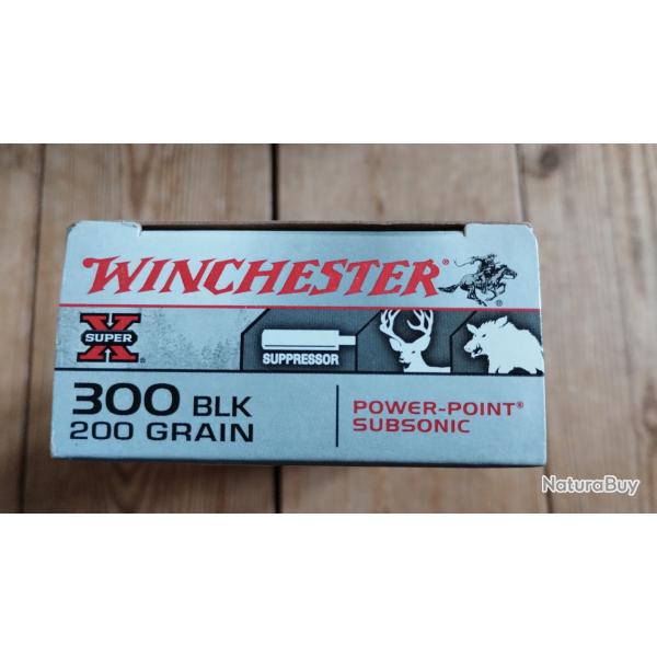 300 BLK Winchester 200 gr sub sonic boite 20