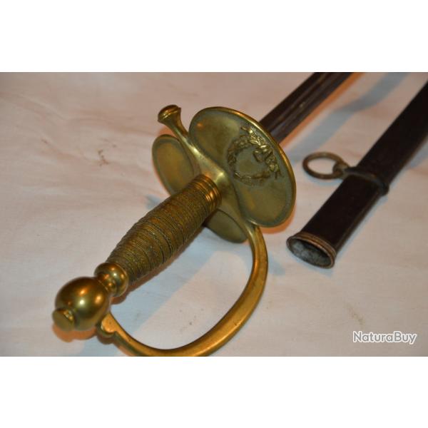 EPEE D'OFFICIER D'ADMINISTRATION MODELE 1872-PERIODE 3� REPUBLIQUE - GUERRE 1914/1918.