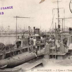 Carte Postale  Ancienne Dunkerque L'&Eacute;pieu et L'Escopette &agrave; Quai Tour de France -N7737