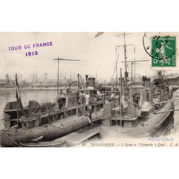 Carte Postale  Ancienne Dunkerque L'�pieu et L'Escopette � Quai Tour de France -N7737